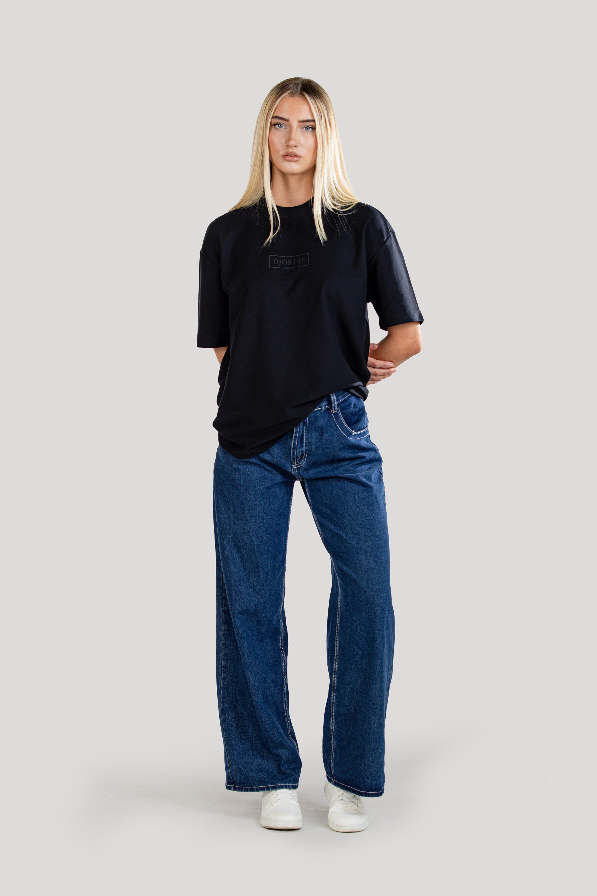 Semi-Oversized Signature T-Shirt - Black