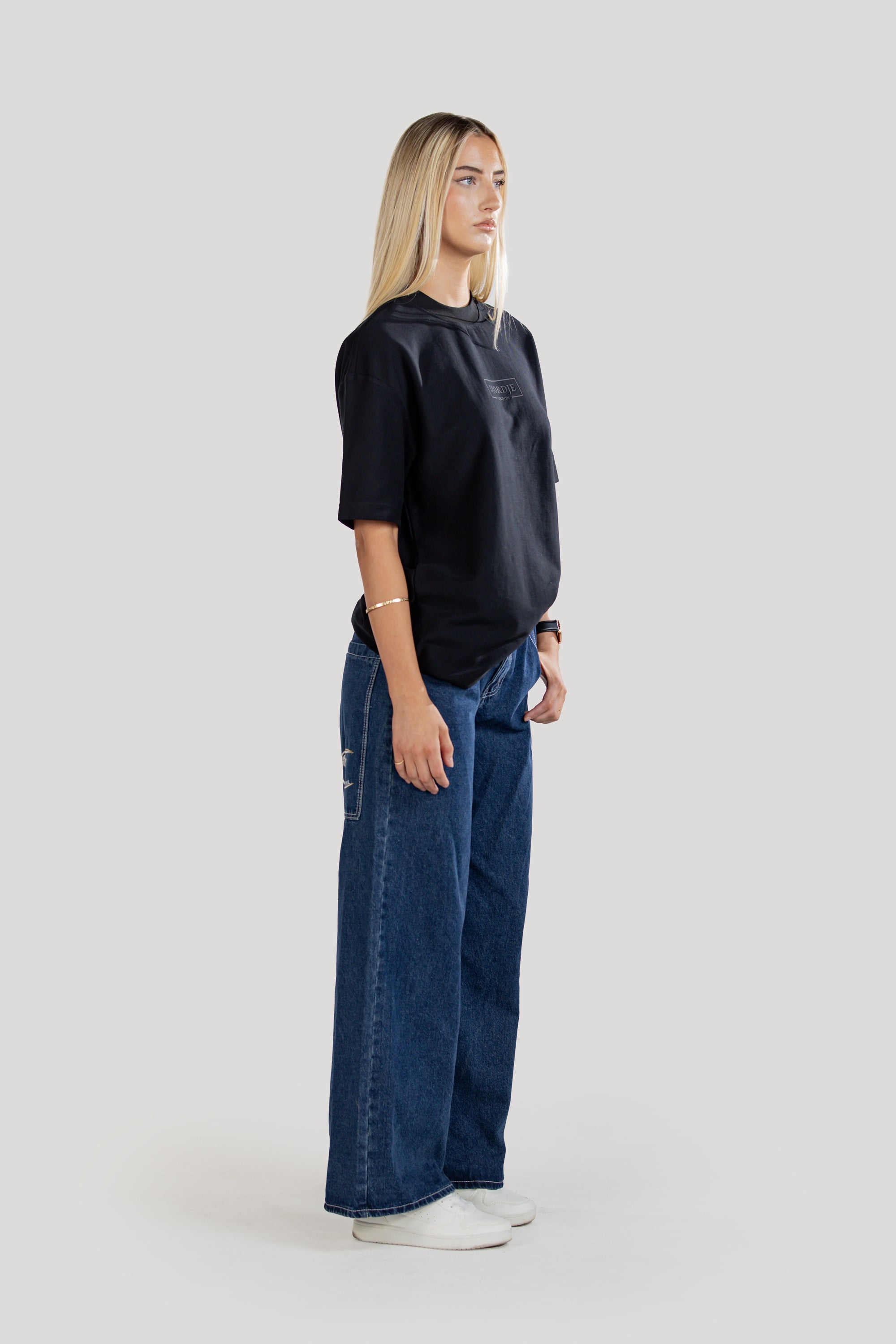 Semi-Oversized Signature T-Shirt - Black