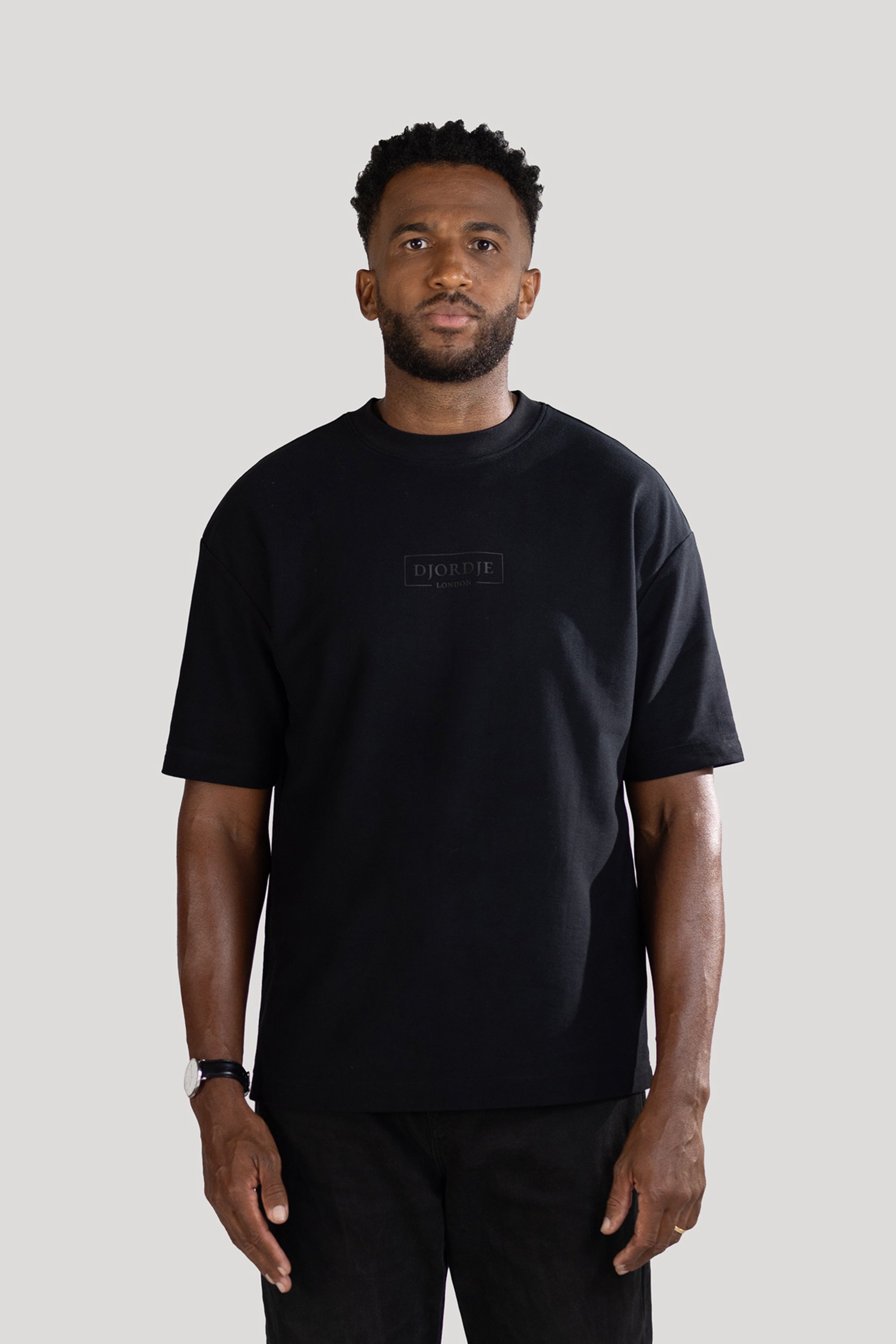 Semi-Oversized Signature T-Shirt - Black