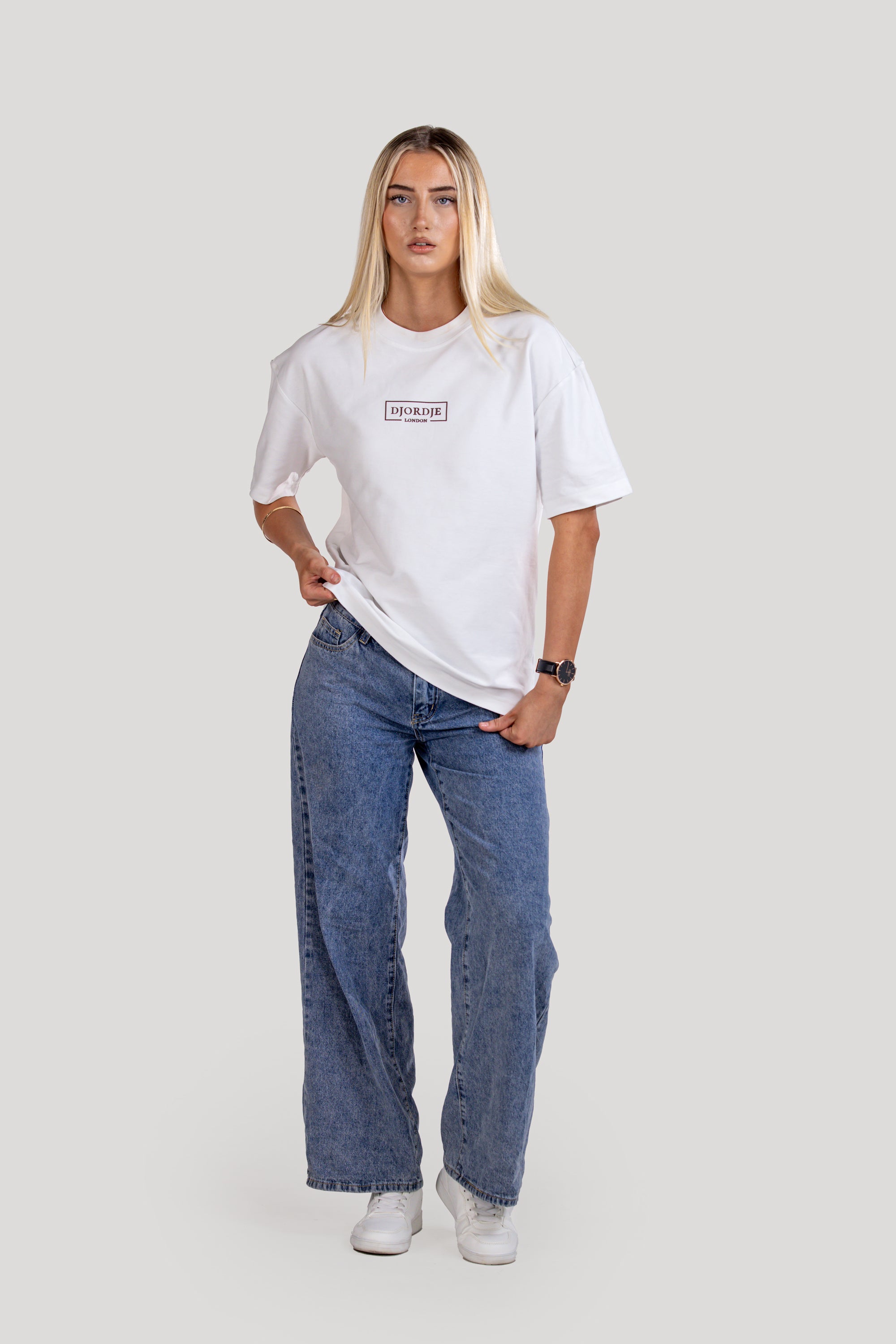 Semi-Oversized Signature T-Shirt - White