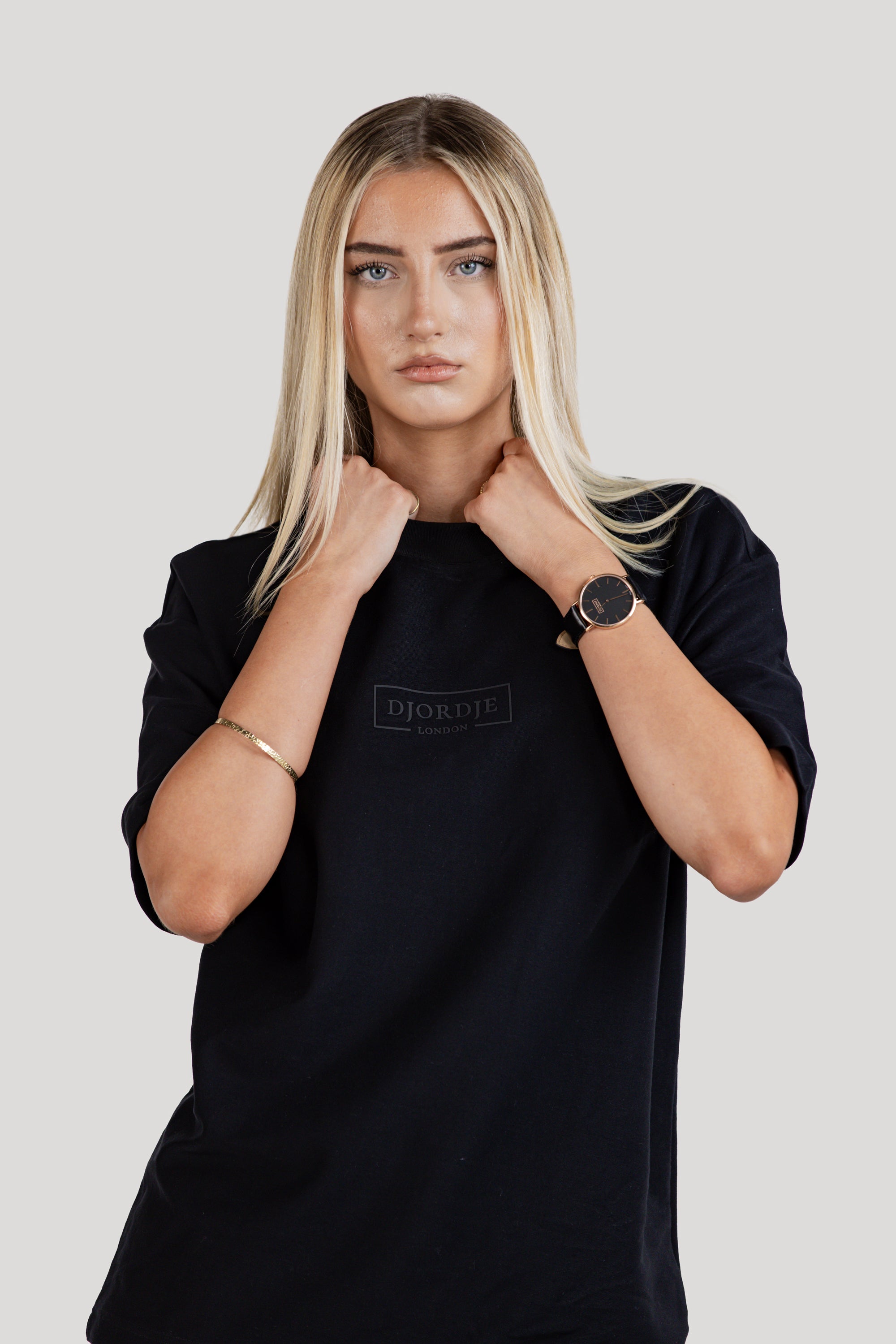 Semi-Oversized Signature T-Shirt - Black