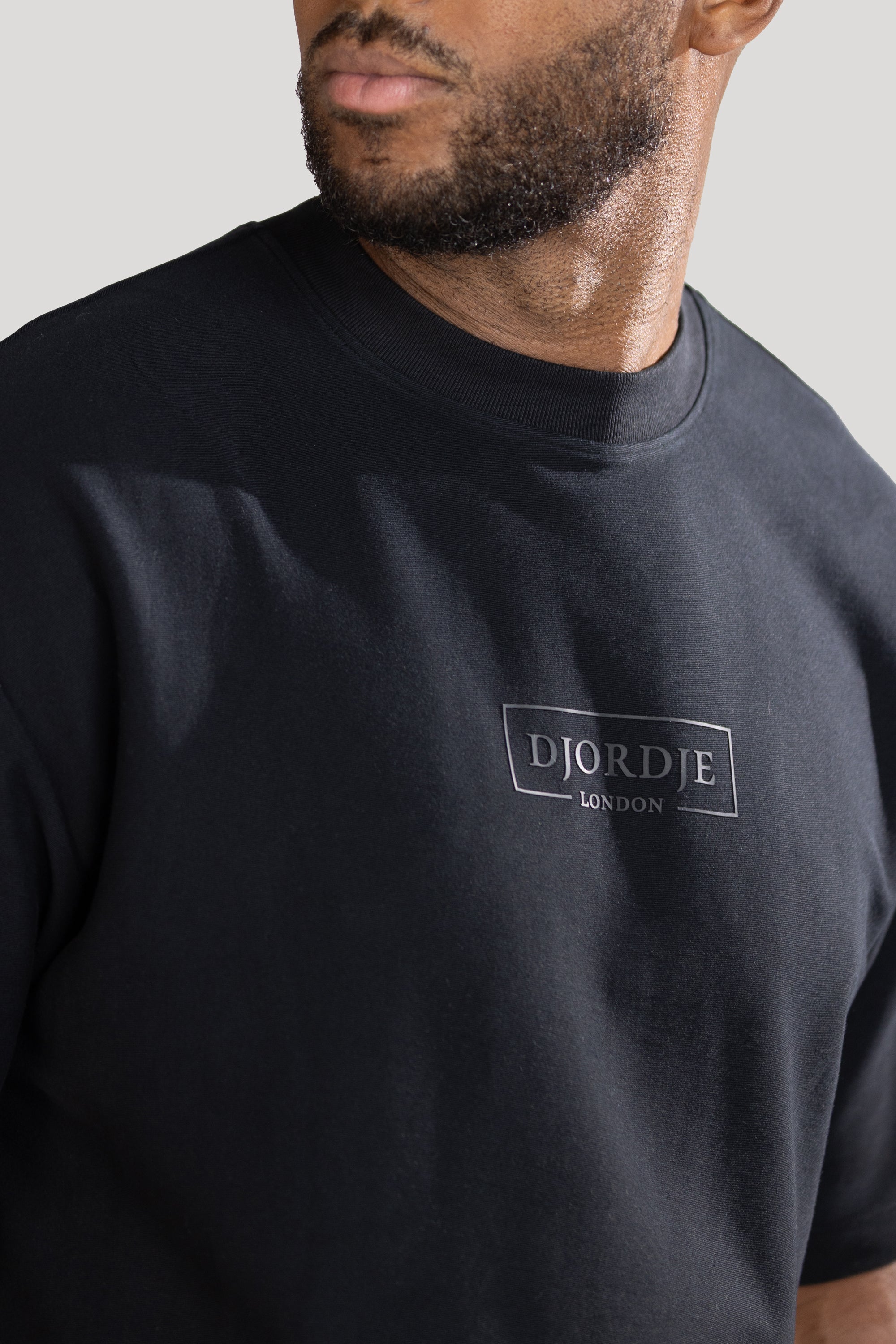 Semi-Oversized Signature T-Shirt - Black